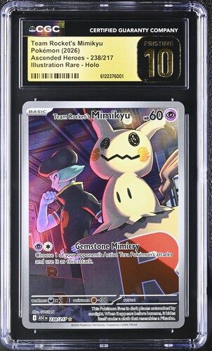CGC Pristine 10 Team Rocket's Mimikyu 238/217