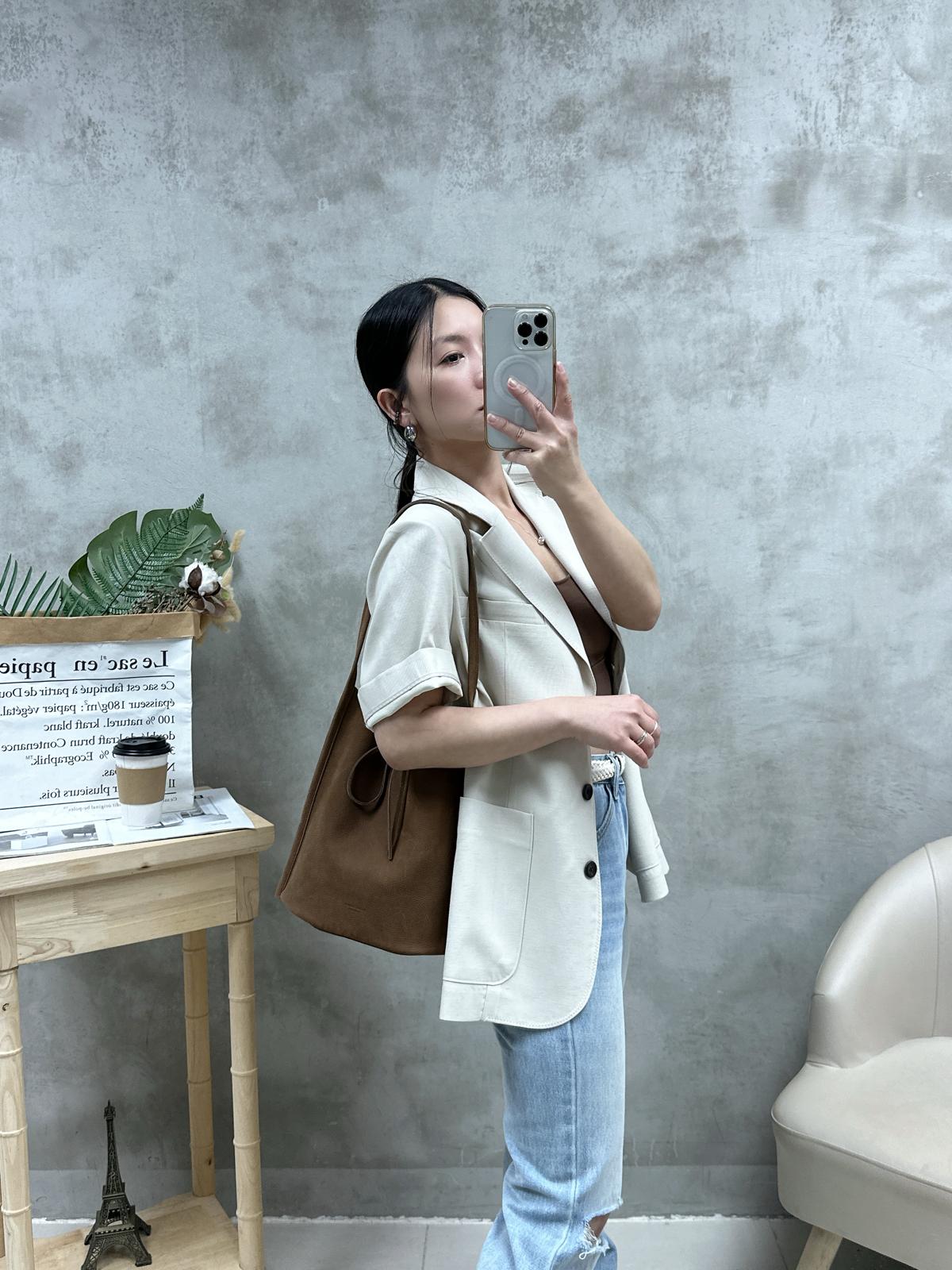 N02 棉麻短袖西裝褸