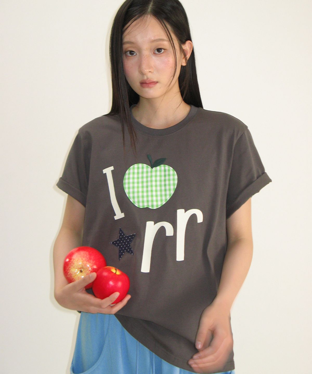 🇰🇷訂購｜ronron 26SS｜I RR APPLIQUE BASIC FIT T SHIRT 2色 