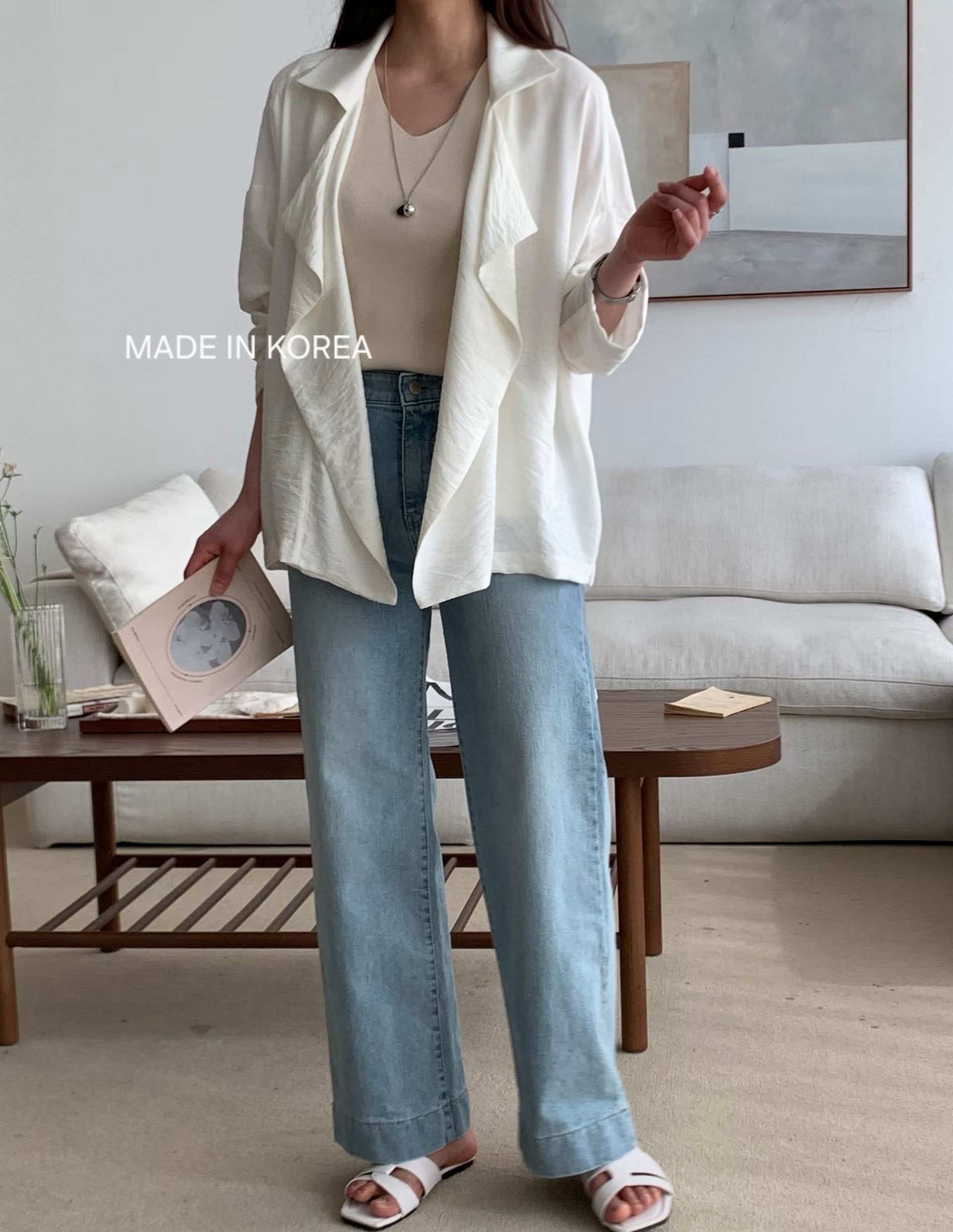 G6183 韓國🇰🇷薄料開胸外套