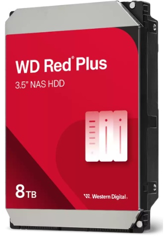 WD Red Plus NAS 硬碟 (3.5 吋) - 8 TB ( 型號: WD80EFPX) 保養期: 3年