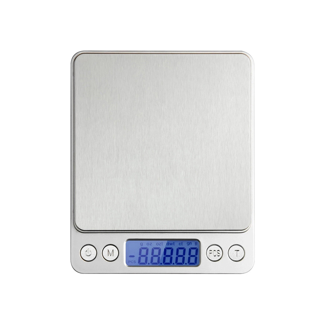 不鏽鋼廚房秤 英文（電池款）500g/0.01g （有大小雙托盤）不含電池 2x AAA UB0269