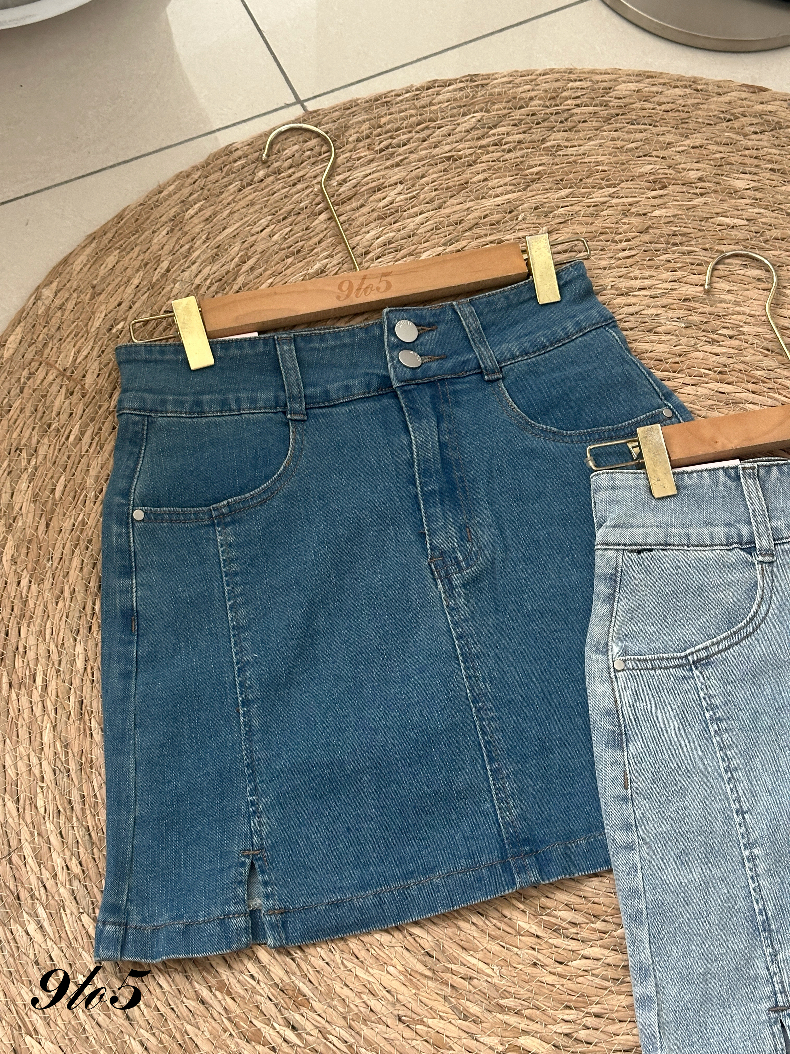 S1899 Denim Short Skirt - 3 Colors 