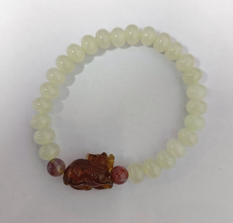 PA2307 天禄貔貅和田玉手串 EE1239