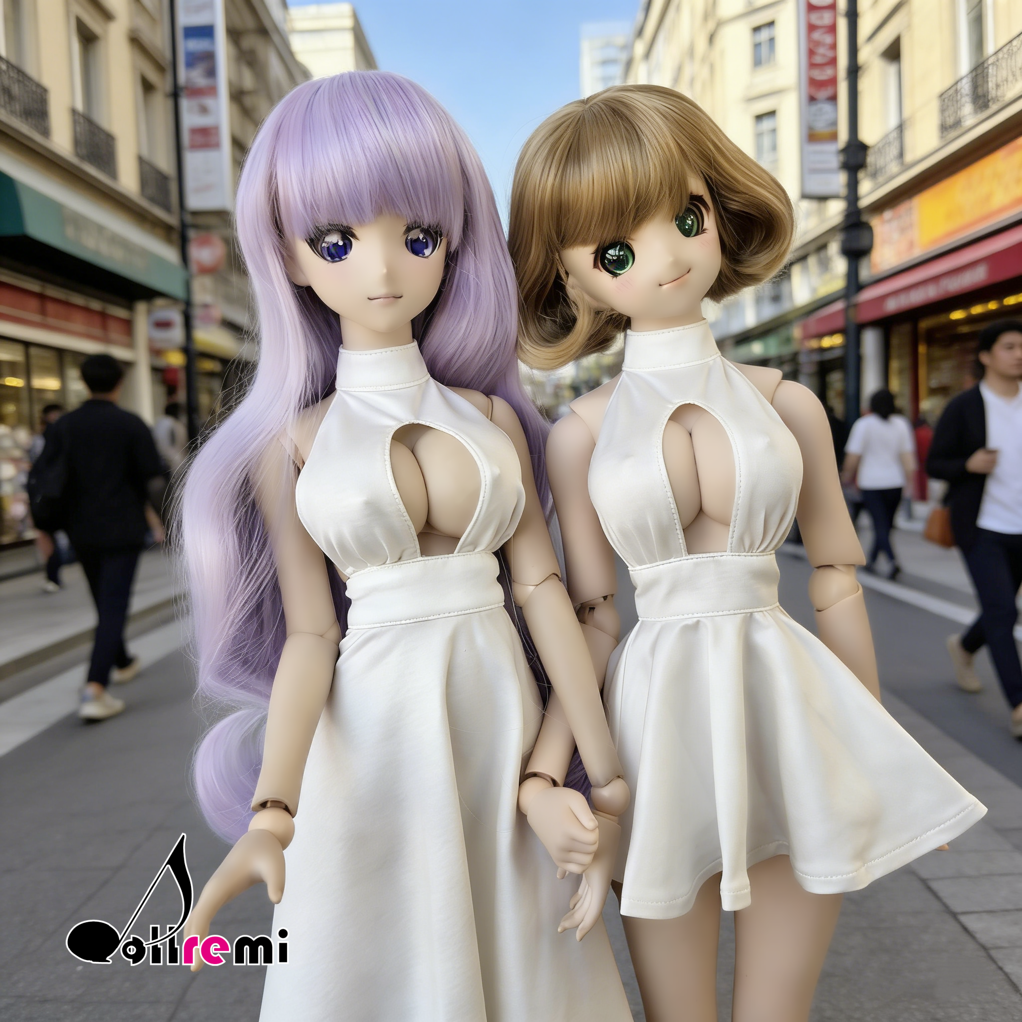 【dollremi】(DD0283C) 開胸傘裙 Open chest umbrella Dress