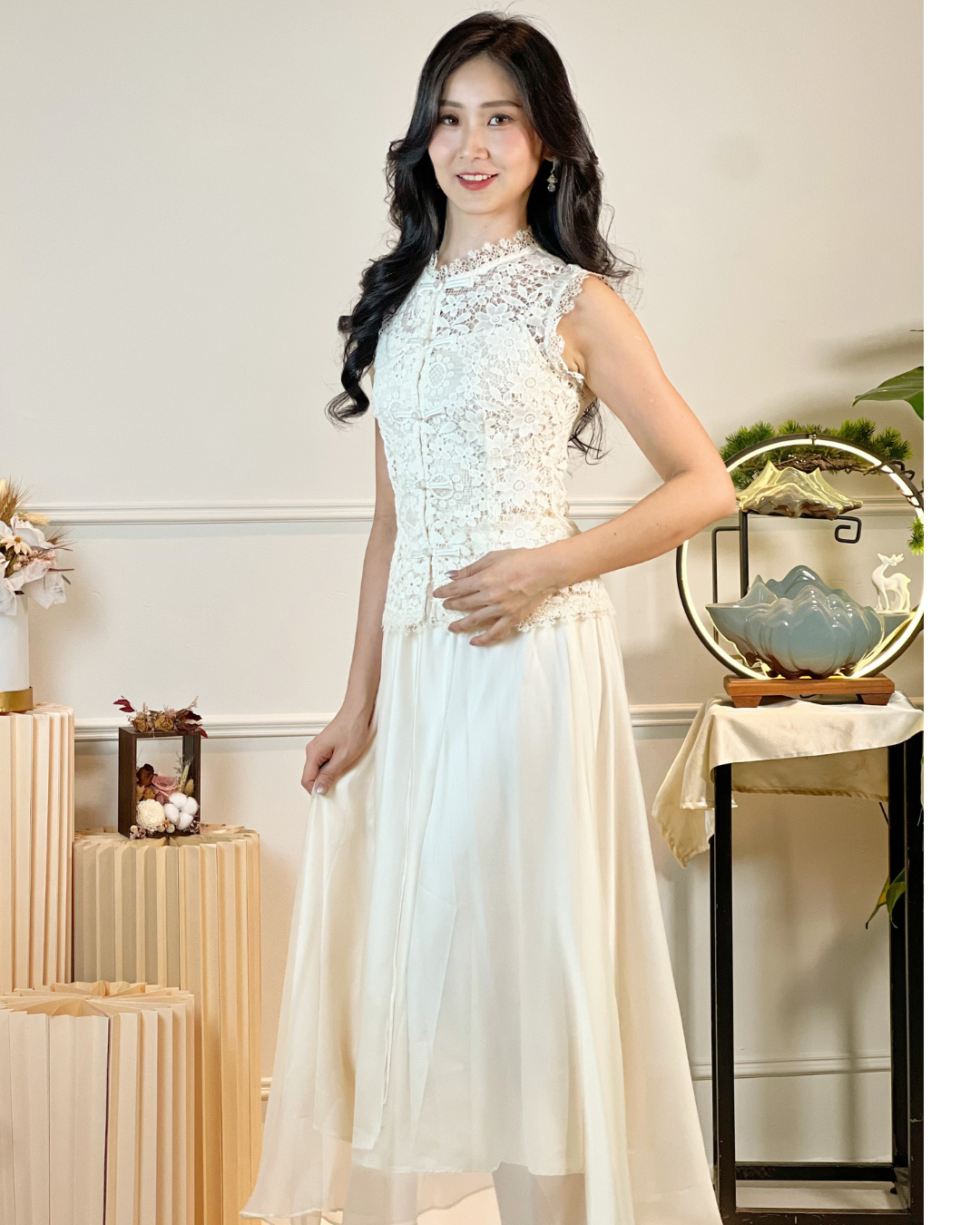 5103 Natividad Mesh A Line Skirt 