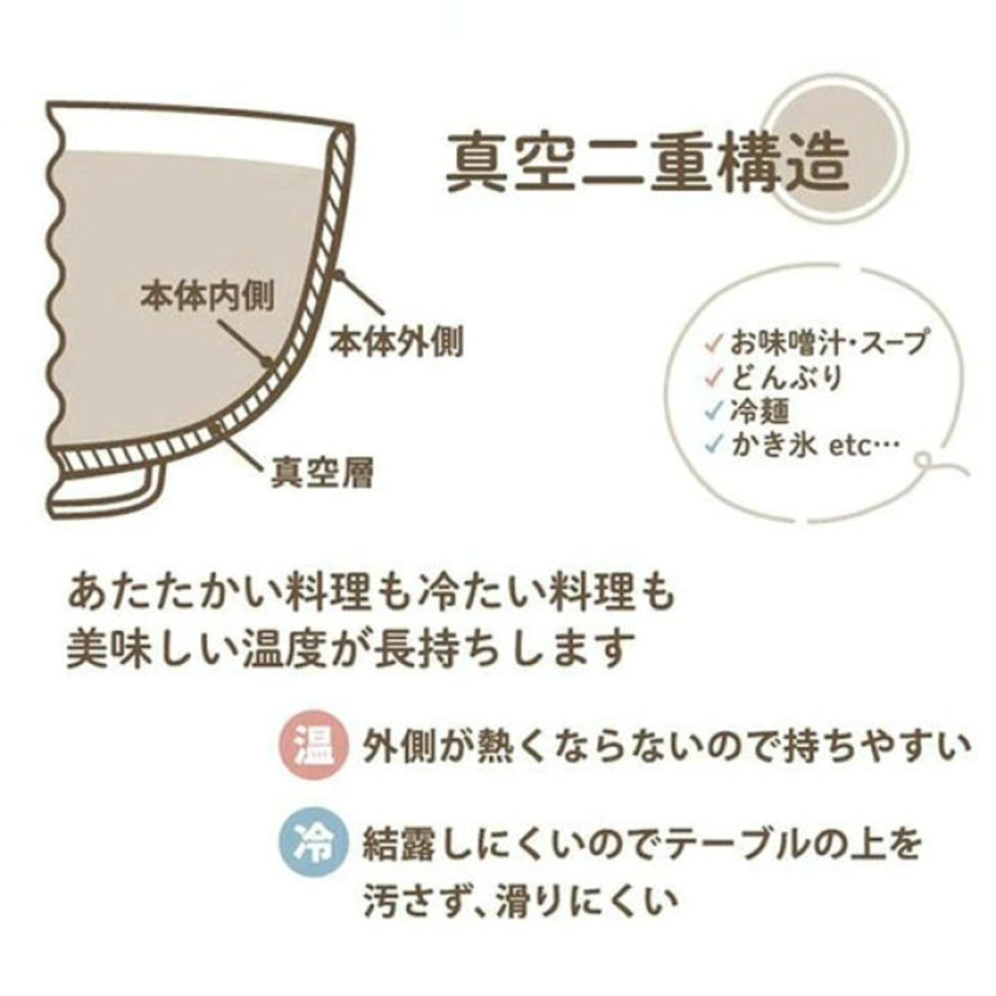 日本直送 mofusand 保溫保冷真空雙層碗 450ml Vacuum Double-Layered Bowl