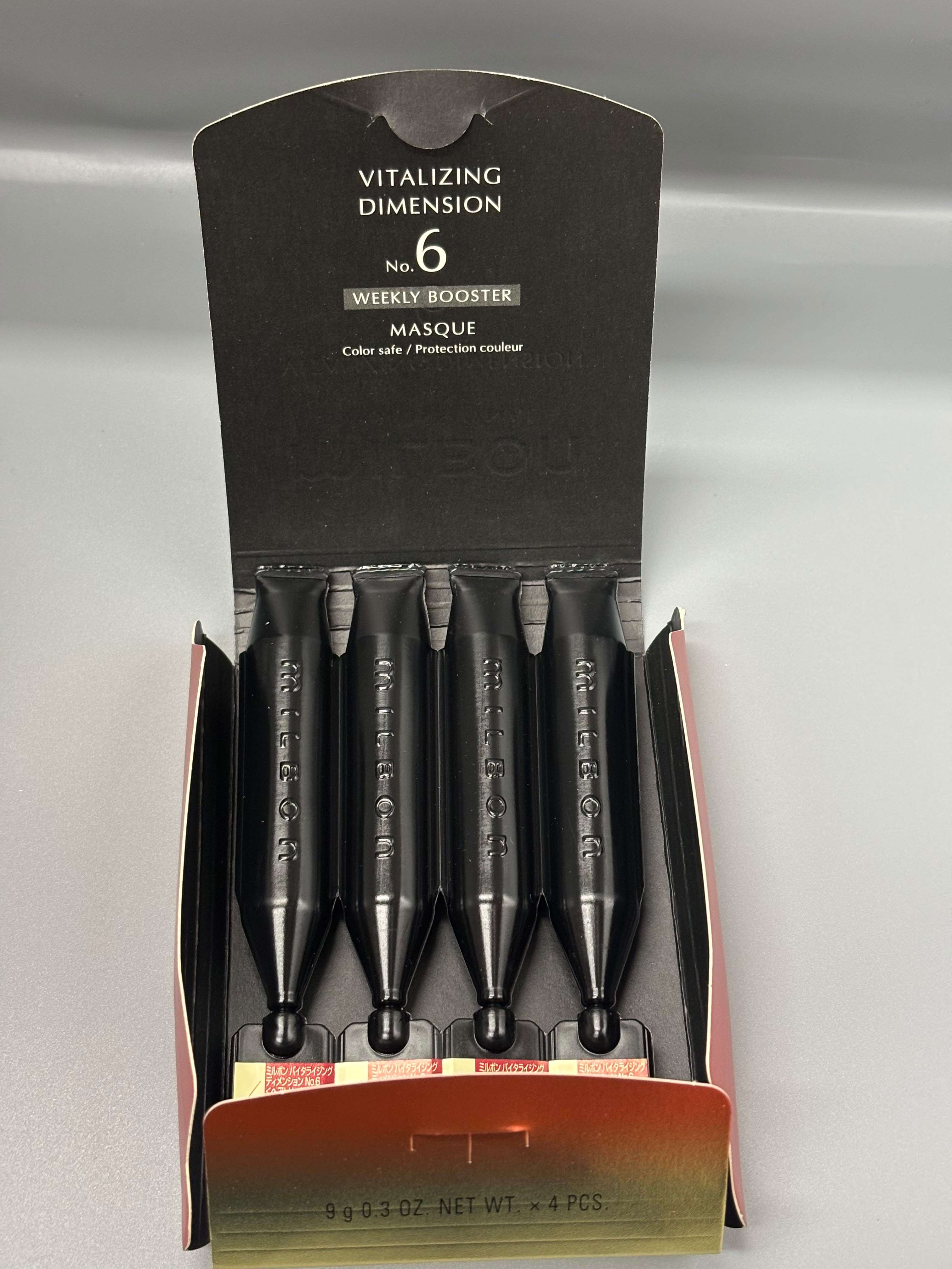 Milbon VITALIZING DIMENSION Weekly Booster Masque 喚彈系列燙染受損髪質專用焗油 9gx4