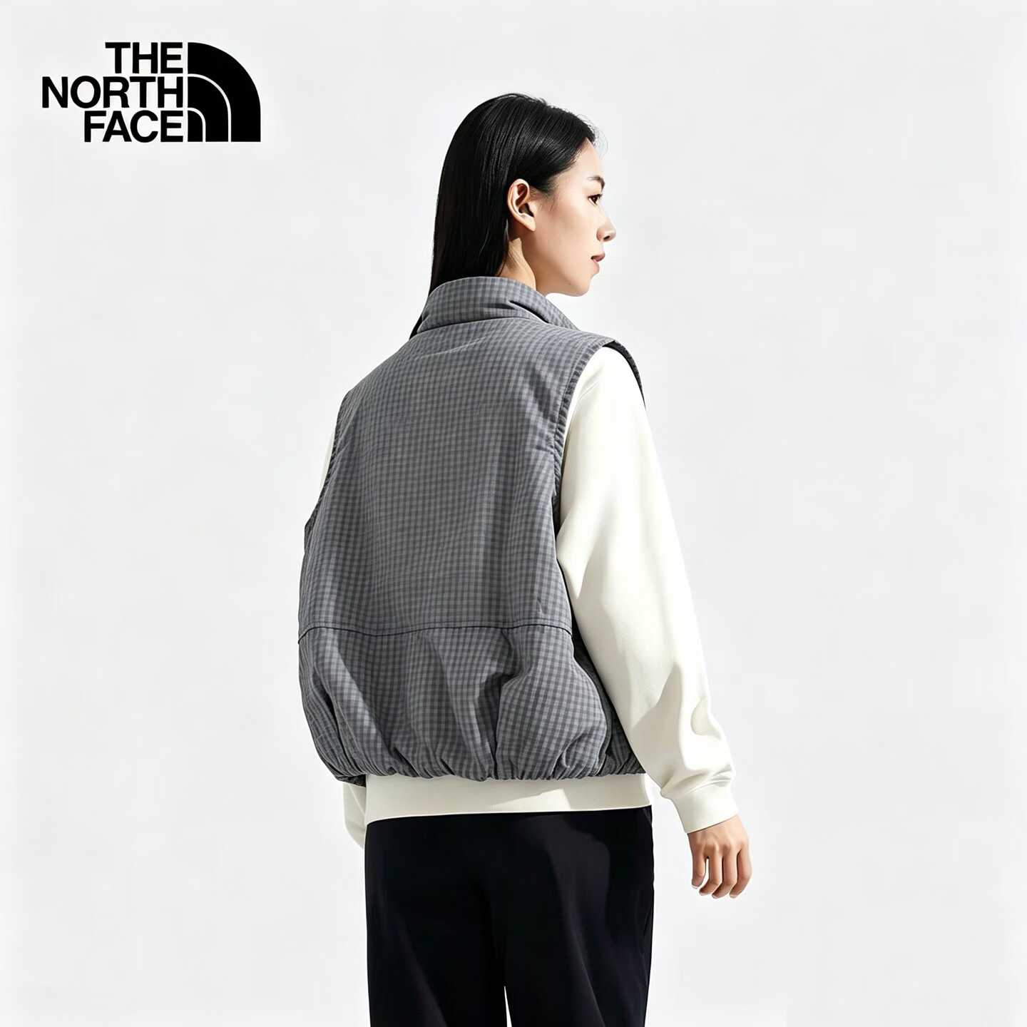 預訂 TNF 紫標格紋背心 [貨號26A1658]