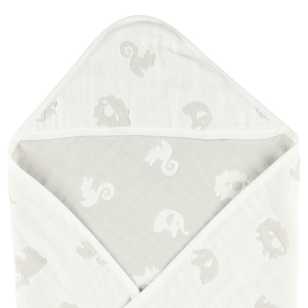 🇯🇵預訂 日本直送🇯🇵兩色動物圖案滿印棉紗包被襁褓