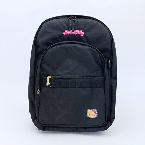 Hello kitty 日燒刺繡黑色書包