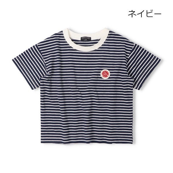 🆕【⭐訂購⭐】🇯🇵日本直送🌀Daddy oh Daddy 刺繡貼片 條紋 短袖T恤［2款選］🌀 [ELDA-0278][260530]