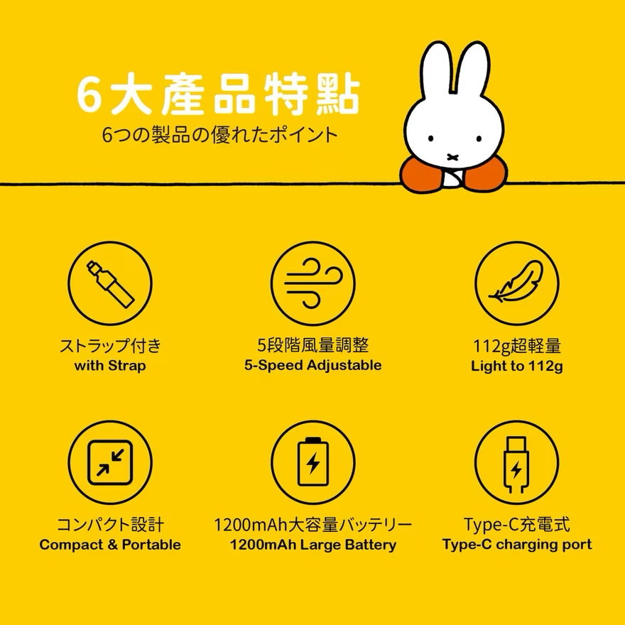 Miffy 迷你手持風扇