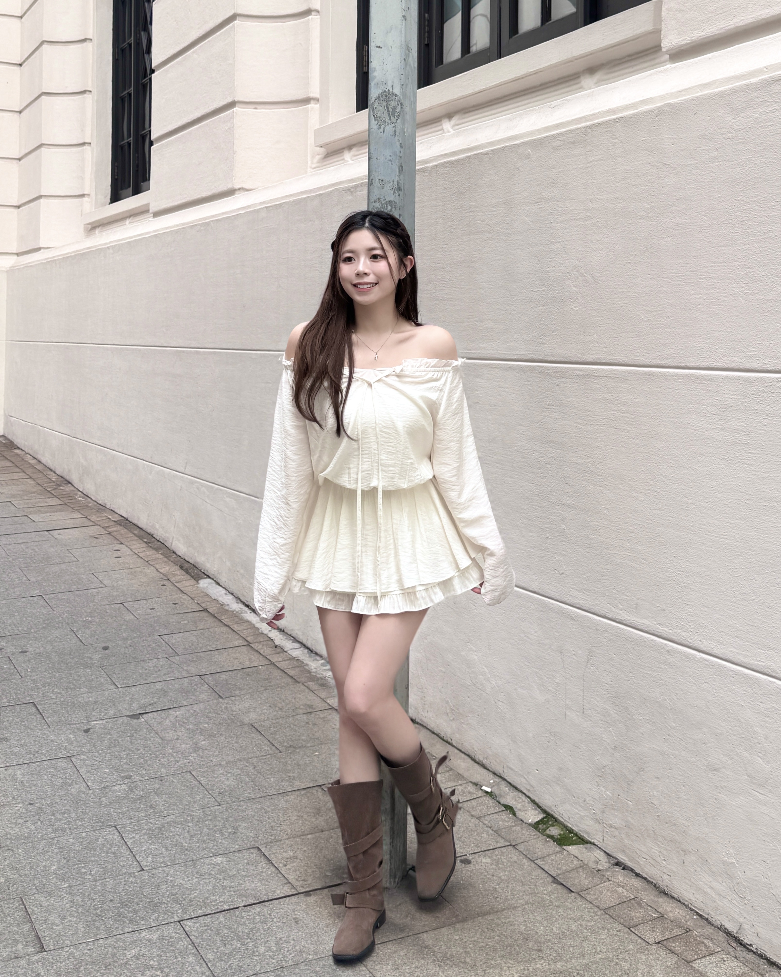 【 🫧今期推薦！法式女孩～超美の花束般設計🌼高質光澤感紋理兩穿OPS✨🤍 】 Paris Girl Blossom Ops(四色入)