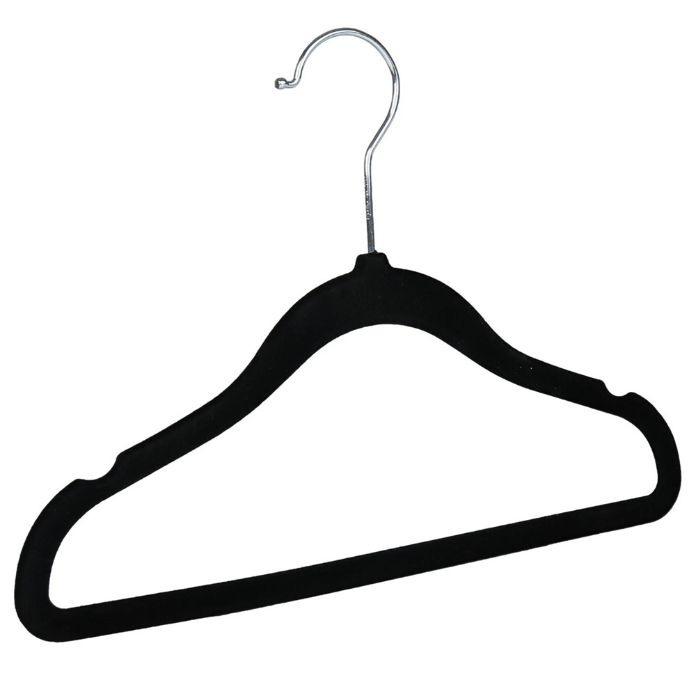 10x 兒童植絨衣架 30*20.5cm 黑色 UB0238