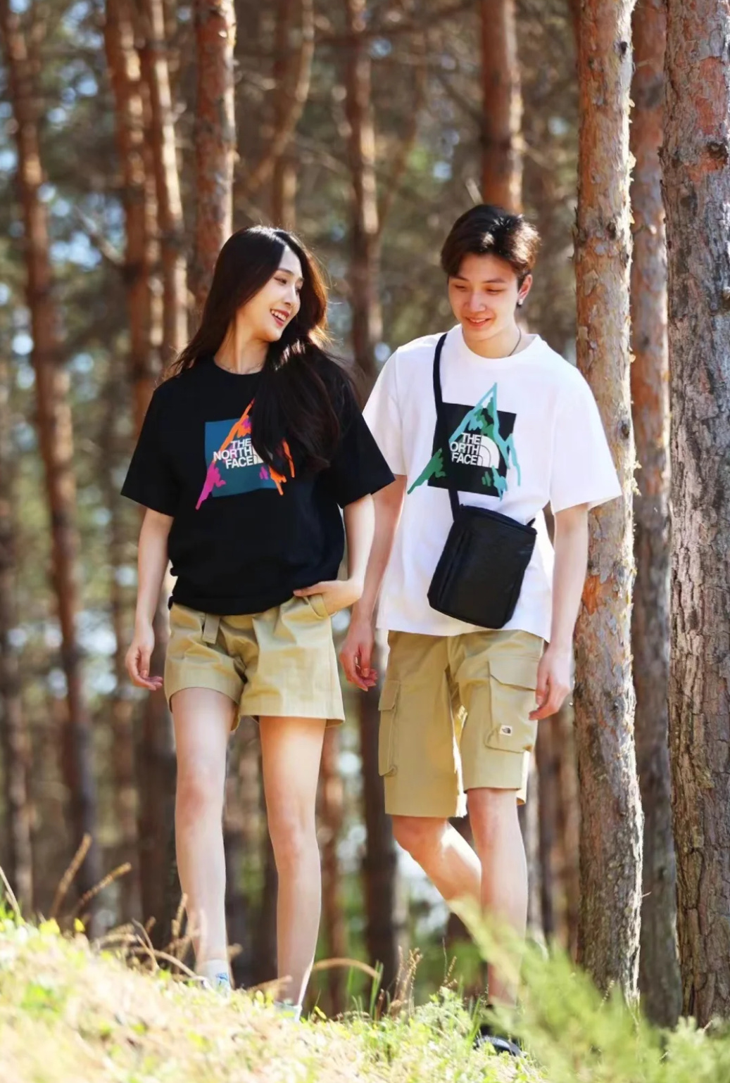 $168件。2件起$ 158件。The North Face 北面 全棉重磅Logo短袖T恤（男女同款）