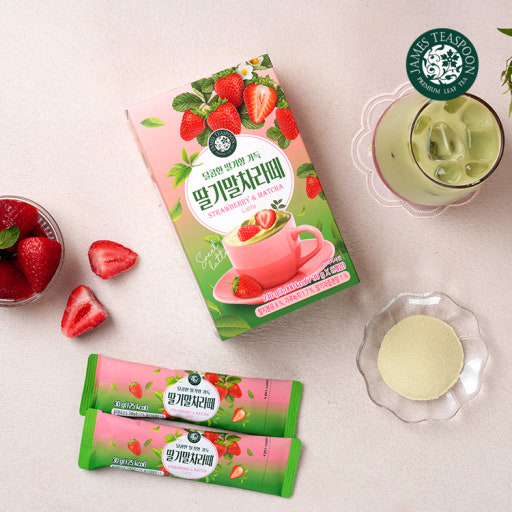 韓國 Jamesteaspoon 草莓抹茶拿鐵 8入/盒｜Strawberry and Matcha Latte