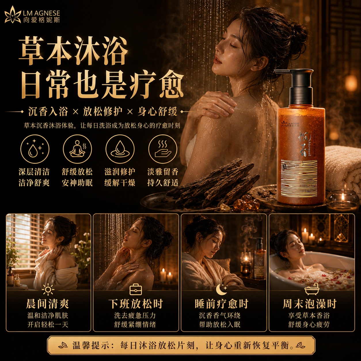 沉香沐浴露 Agarwood Shower Gel 500mL