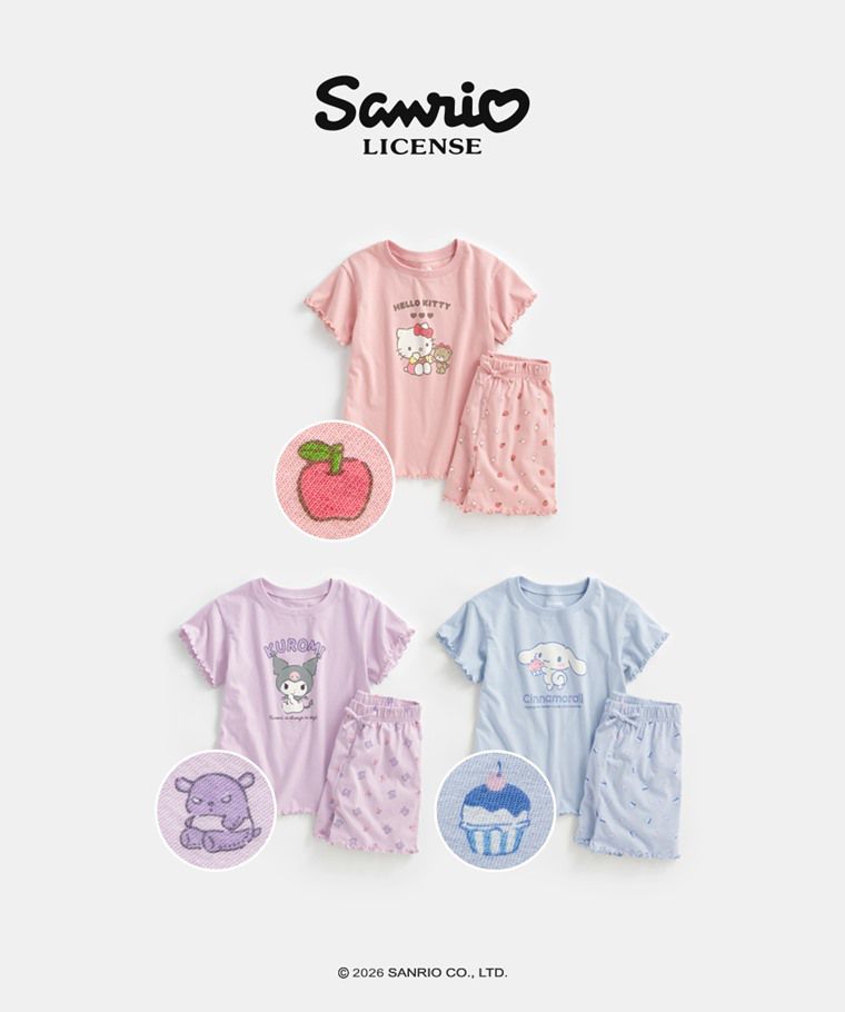 🎈*預售*🎈$68套。2套起$58套。sanrio印花短袖家居服