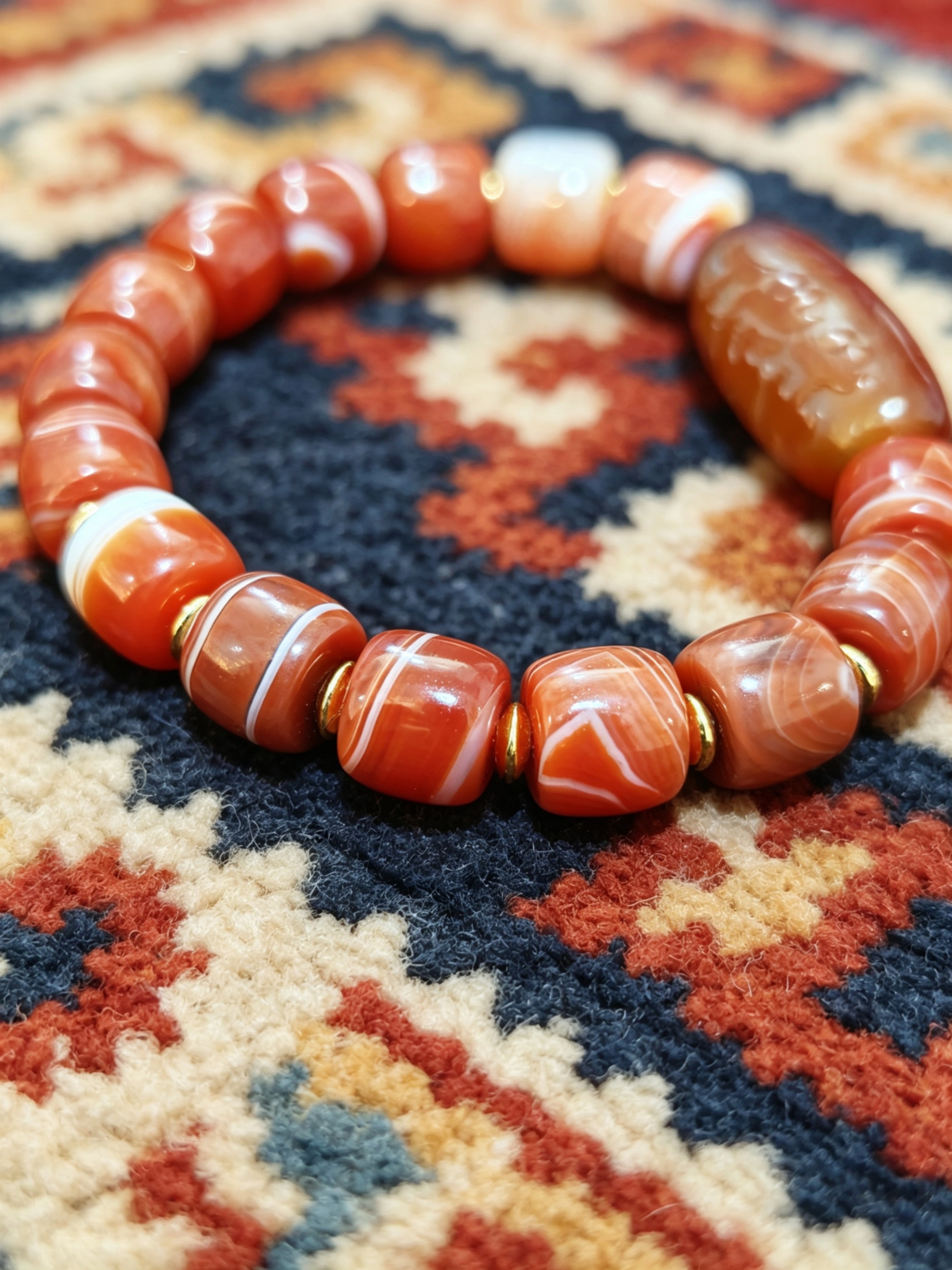 「舍利供貴人雕刻觀音種字字天珠」260412