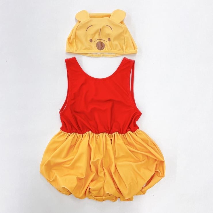 🇯🇵限時預訂 日本直送🇯🇵小熊維尼造型連身泳衣帽子套裝