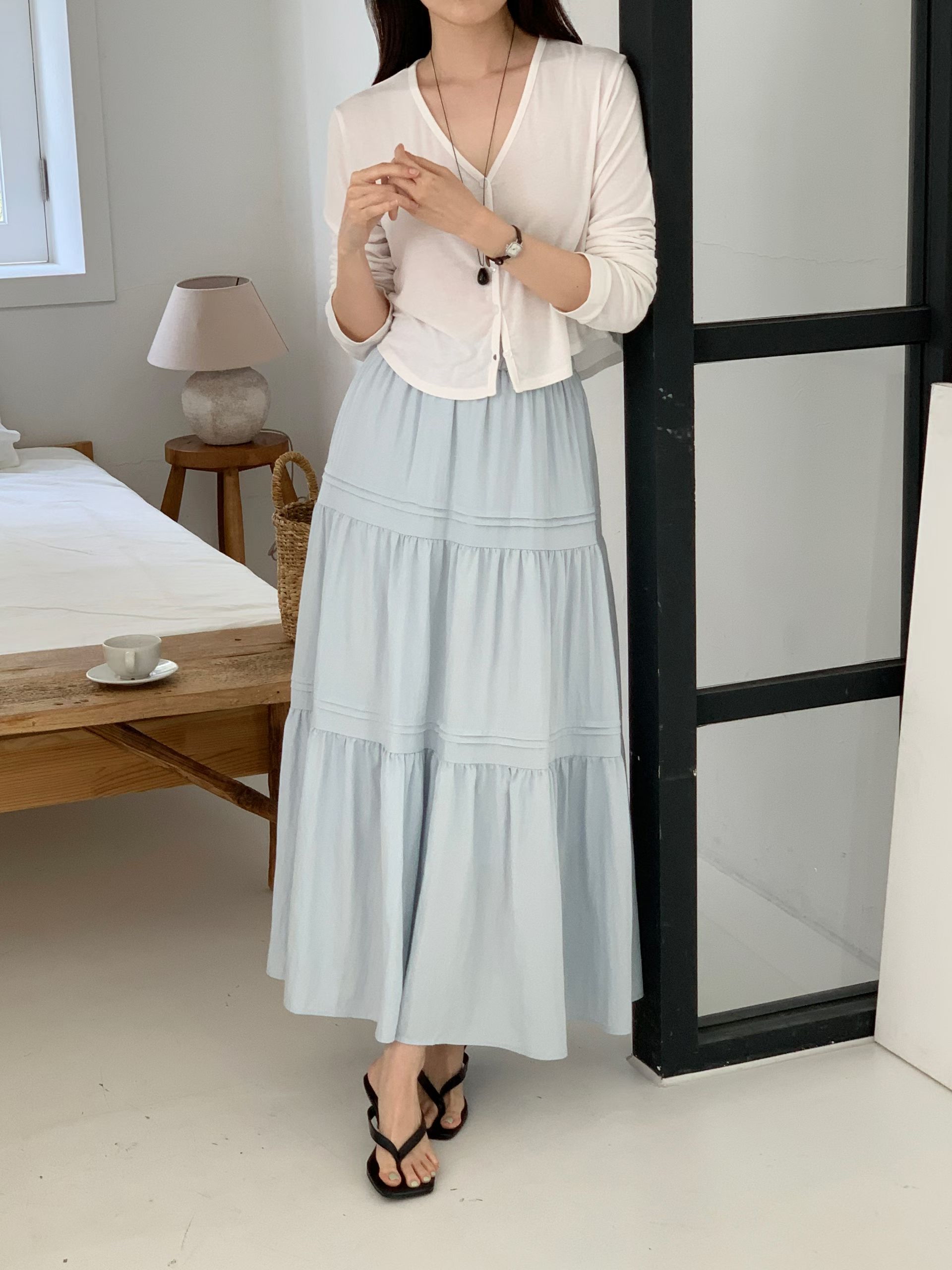 CT5 法式壓邊半截裙