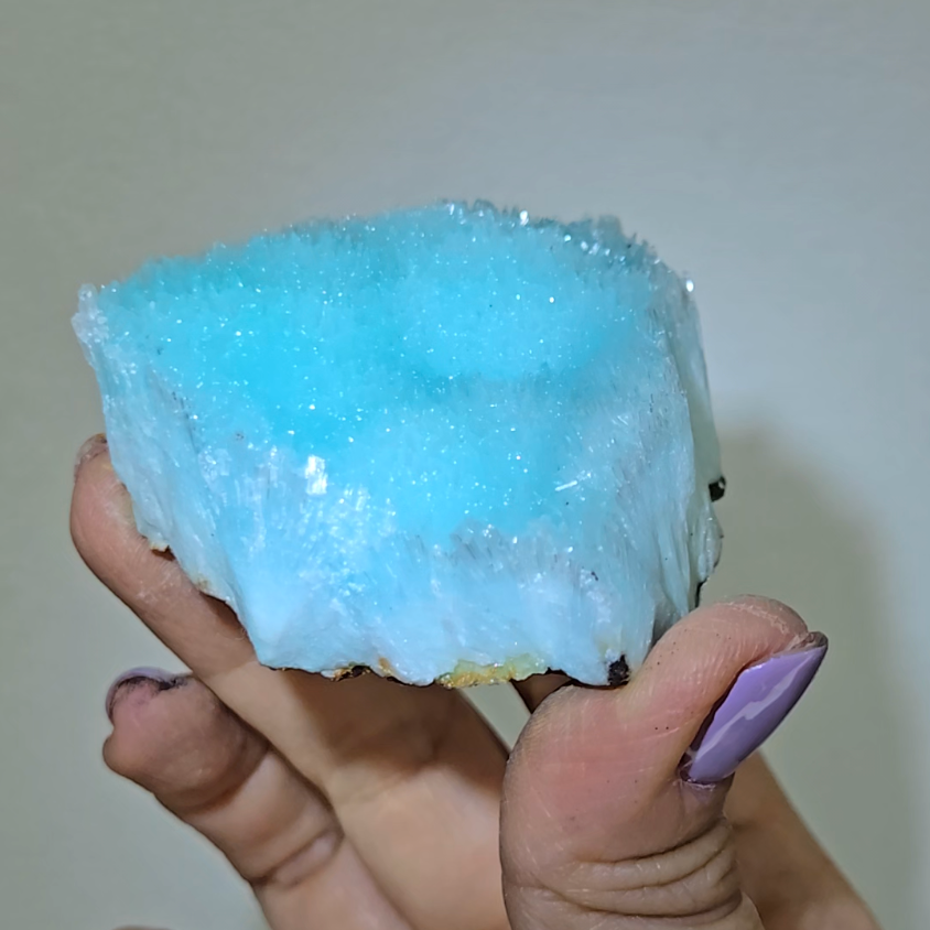 Blue aragonite bubble needle cluster - AR47