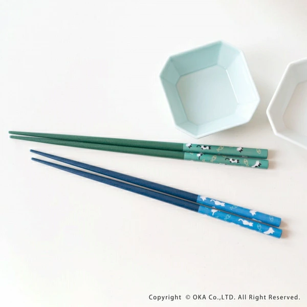 🔥🔥【日本製《ISHIDA》貓咪系列 天然木防滑筷子 5膳組】