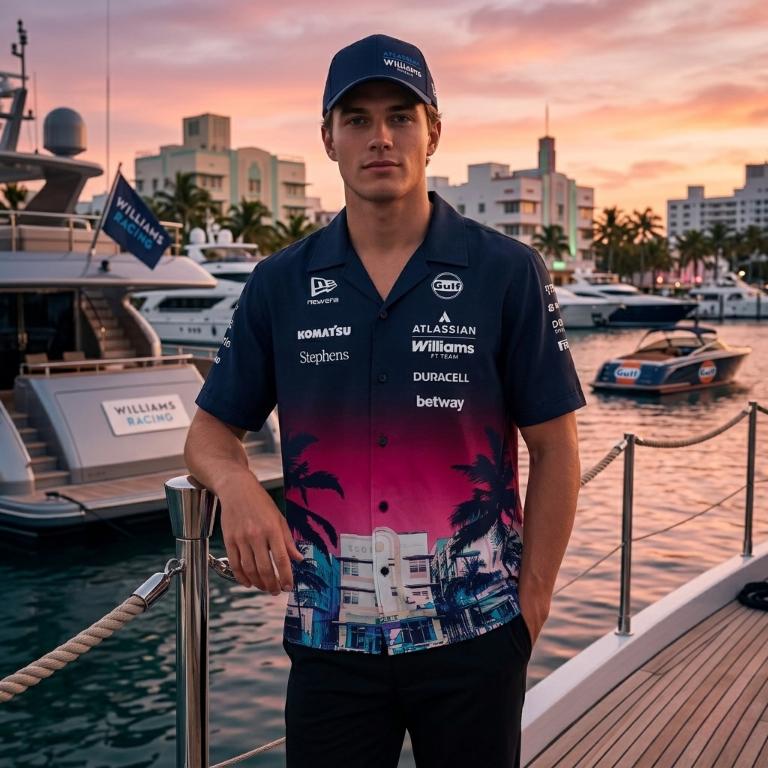 F1 Williams 威廉士車隊 2026 Miami GP 航海風襯衫 60941841