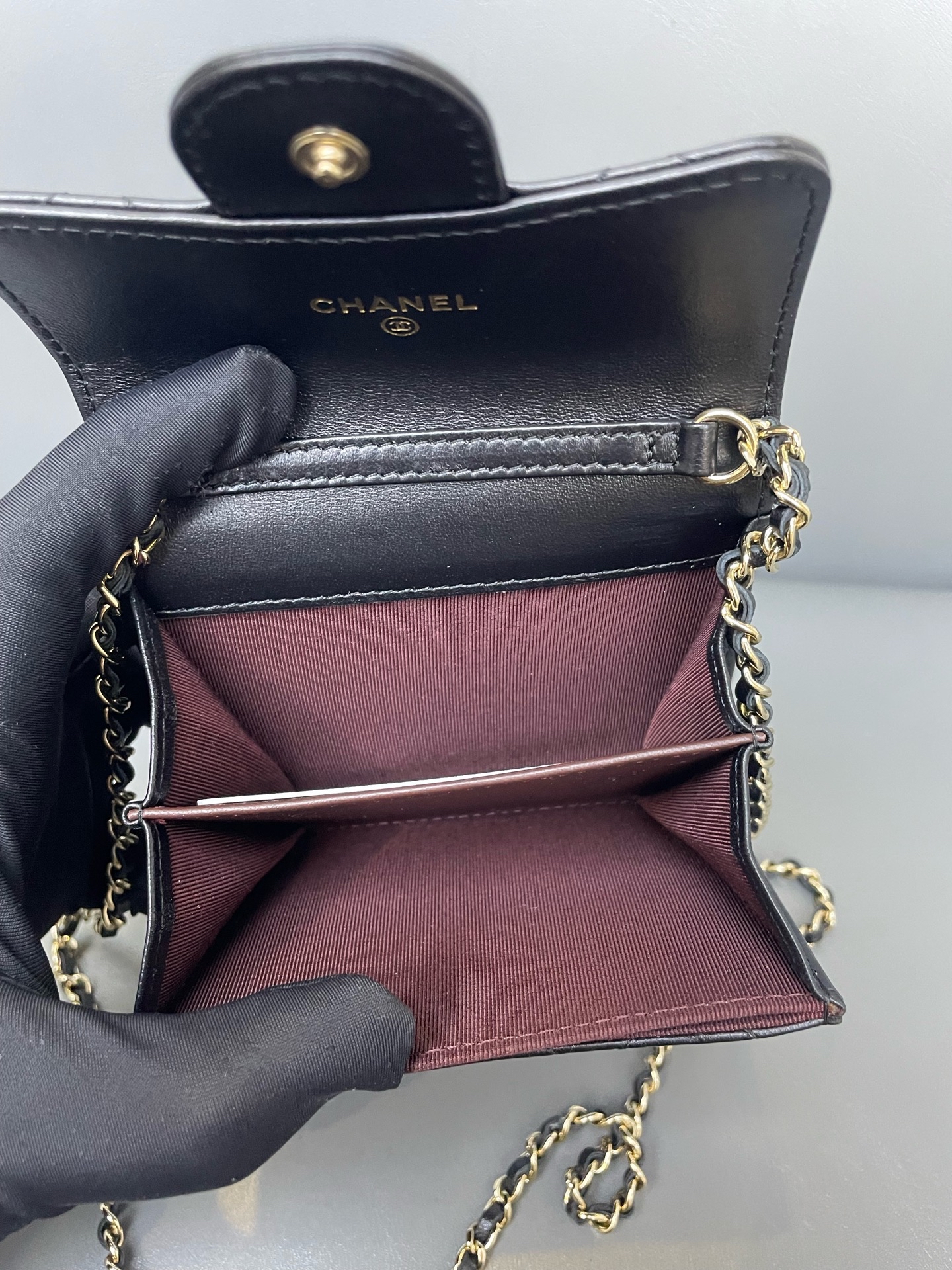 【預訂貨品】Chanel 黑金 小羊皮 woc