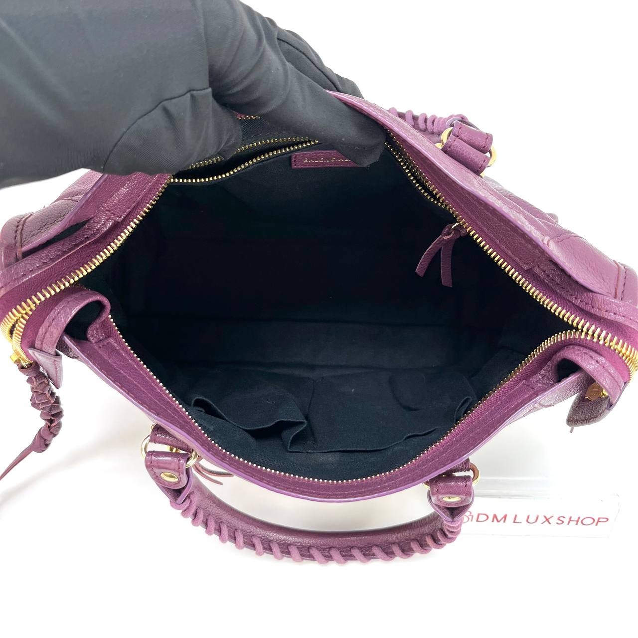Balenciaga Purple Small Chèvre Classic City Bag GHW