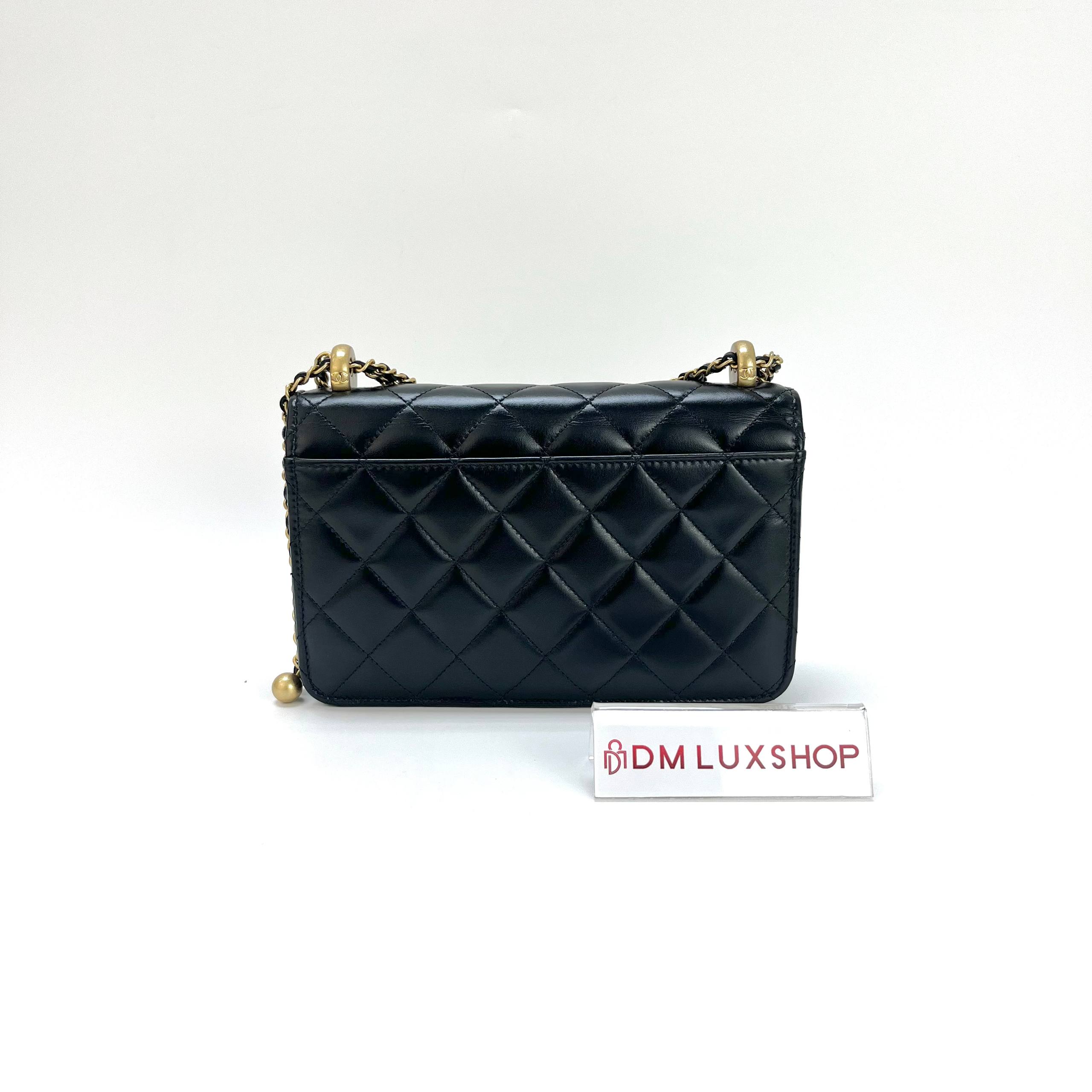 Chanel 24C Double Gold Ball WOC GHW (Microchip)