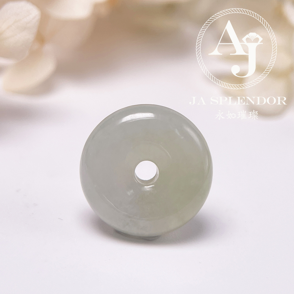 JN-479 天然翡翠A玉 冰潤雪梨黃小平安扣