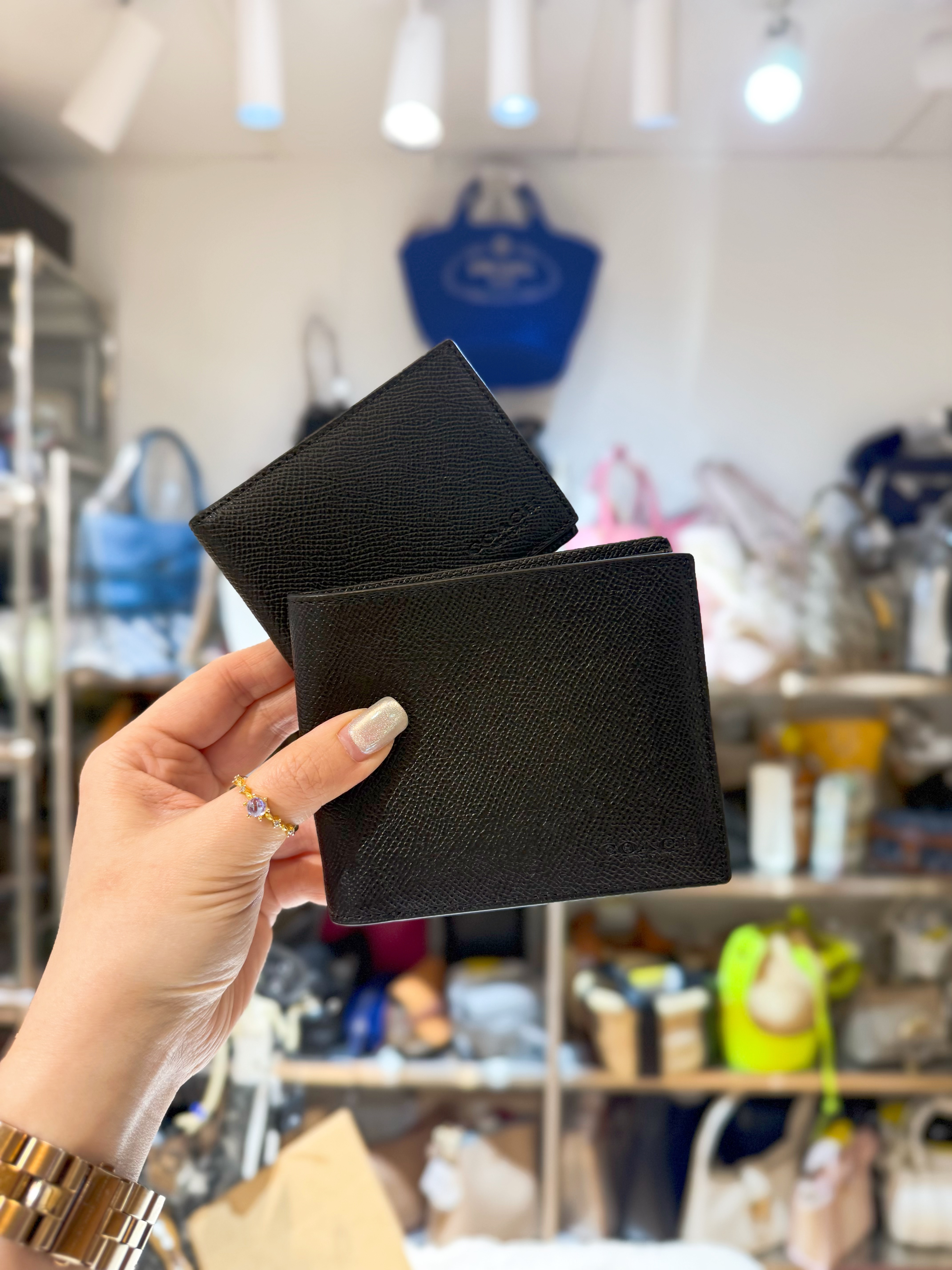 Coach bi fold wallet 1205/sf/blk