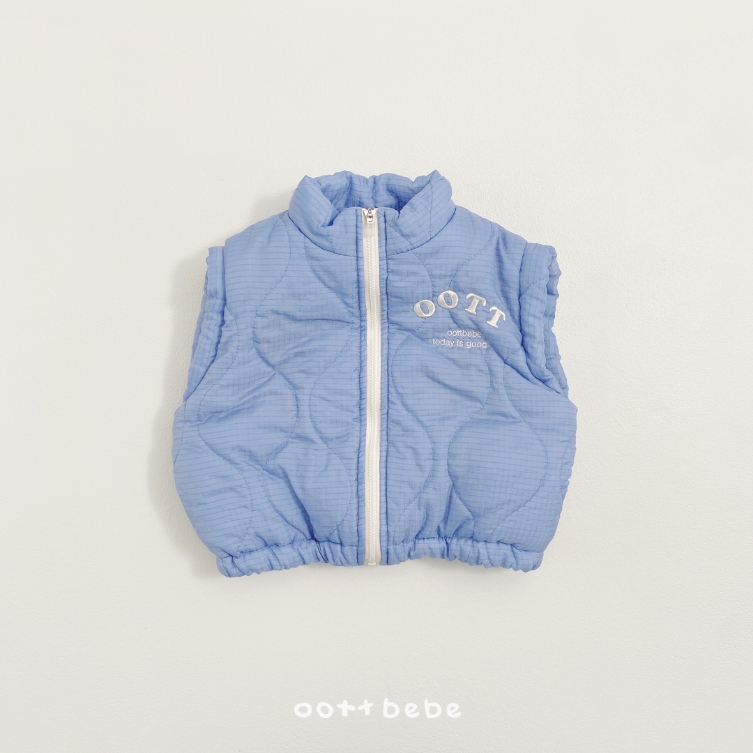 🌸預訂 韓國直送🌸🇰🇷OOTTBEBE三色標誌刺繡絎縫背心外套