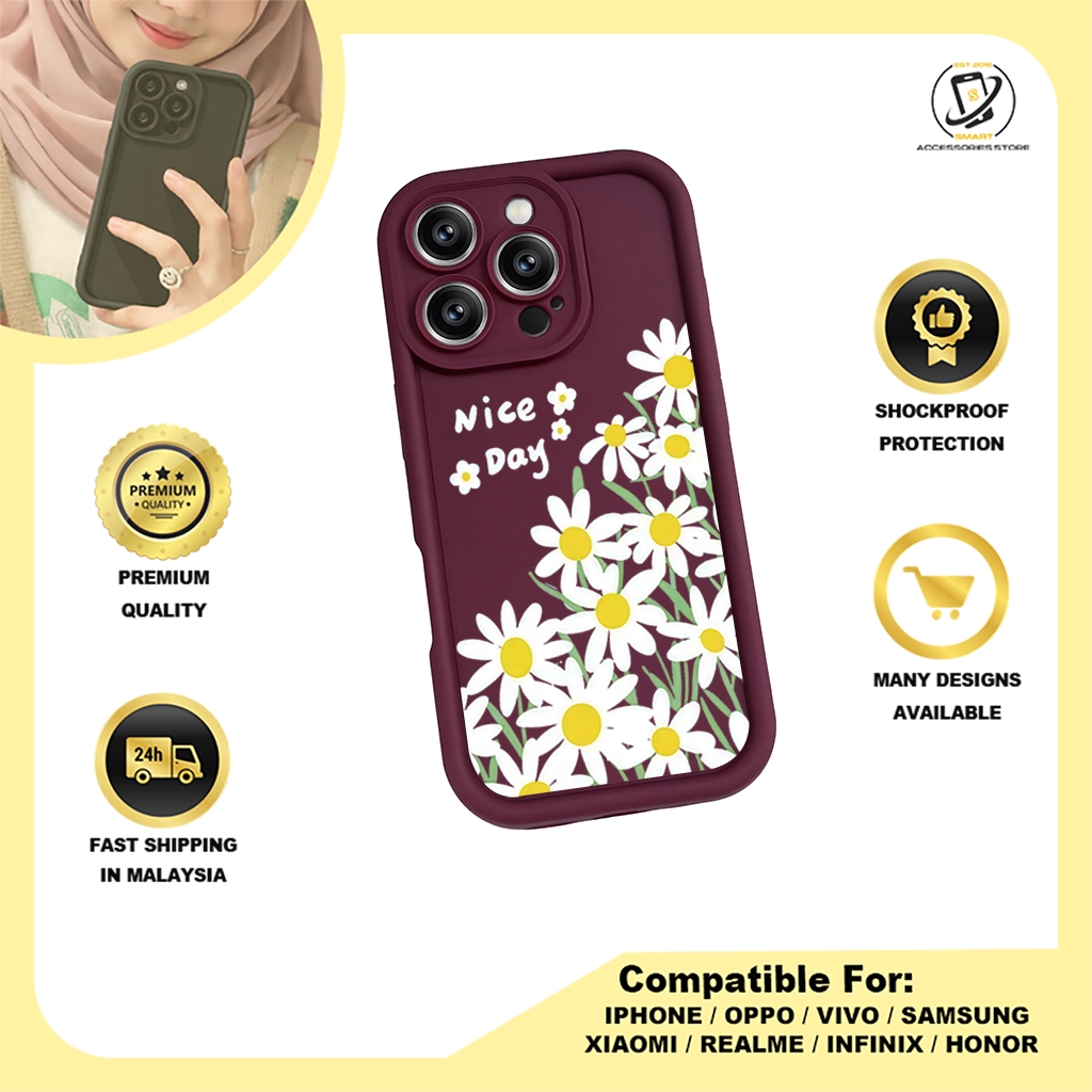 TPU DESIGN CASE PHONE FOR OPPO - DESIGN FLOWER O