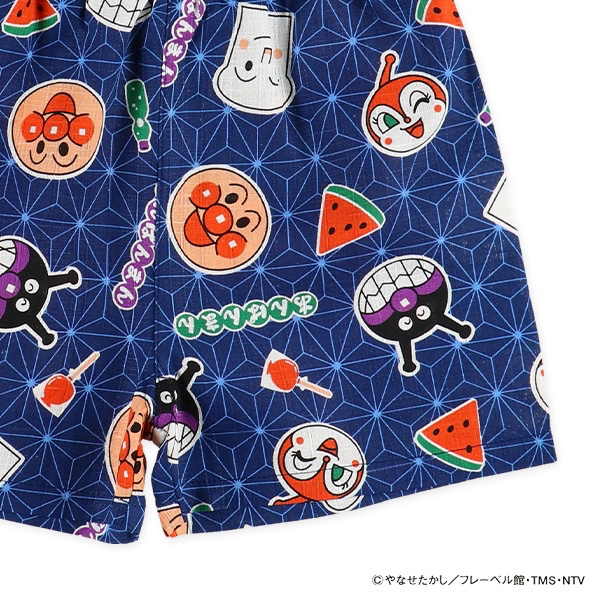 🇯🇵預訂 日本直送🇯🇵麵包超人滿印純棉藍色甚平上下套裝