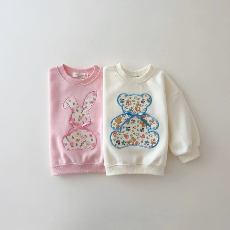 韓系動物刺繡蝴蝶結衛衣