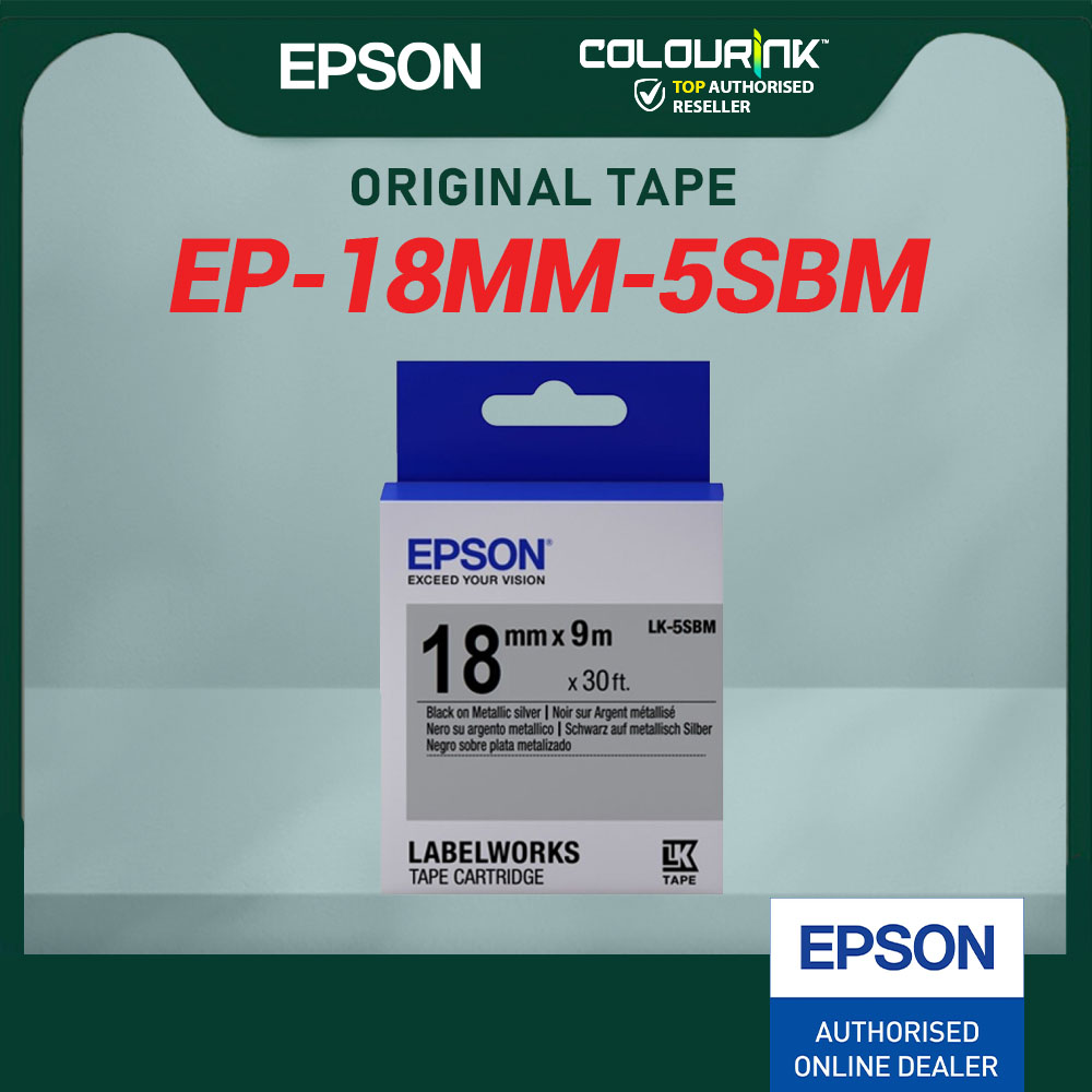 Epson Original Genuine LK Tape 18mm 24mm 36mm 5WBN 5KBM 5SBM 5YBP 5TBN 6WBN 7WBN 7YBP Laminate Label Sticker