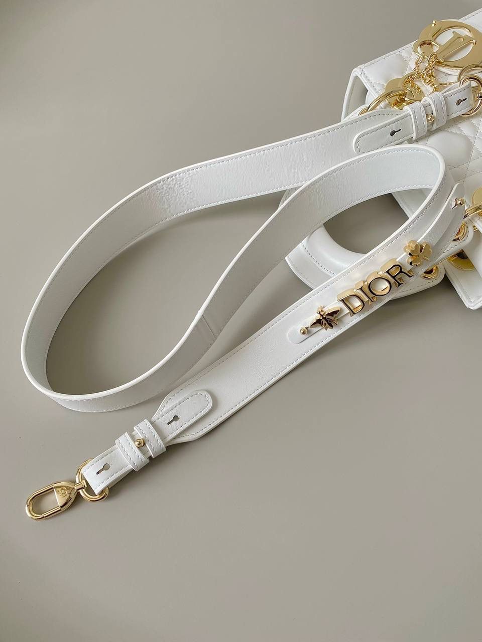 🈶白金 𝗗𝗜𝗢𝗥 𝗟𝗮𝗱𝘆羊皮四格金扣 戴妃作为经典的代表，怎么买怎么对 特别手拎时会显得整个人非常温柔优雅 四格尺寸比三格更大气稳重，不后悔系列 我一直都推荐女生一定要有一只经典款 每个颜色都很好看，完全不需太纠结 进口原厂羊皮➕全钢五金，终极版 （配6个五金图案 全套包装） 20×16.5×8cm 4123m