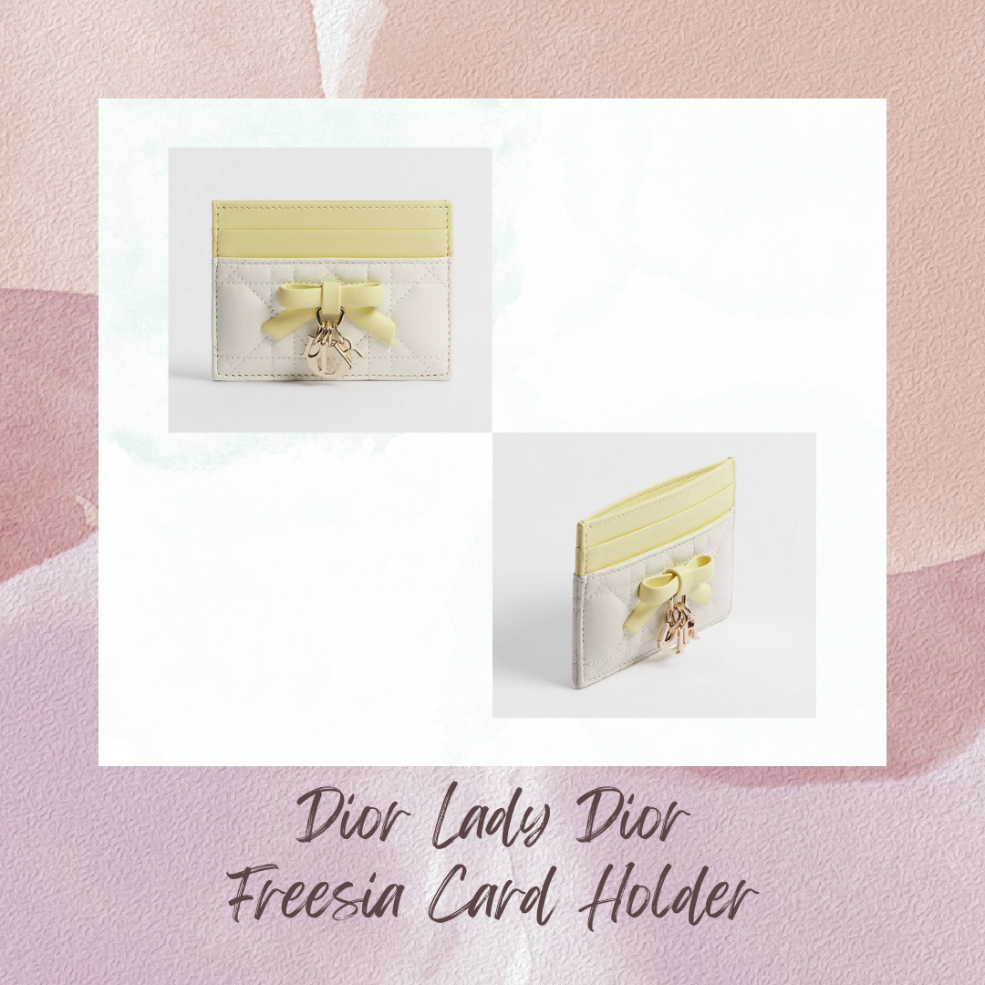 日本限定 Dior Lady Dior Freesia Card Holder Cannage Lambskin (S2604OUQC_M61I/S2604OUQC_M30I)