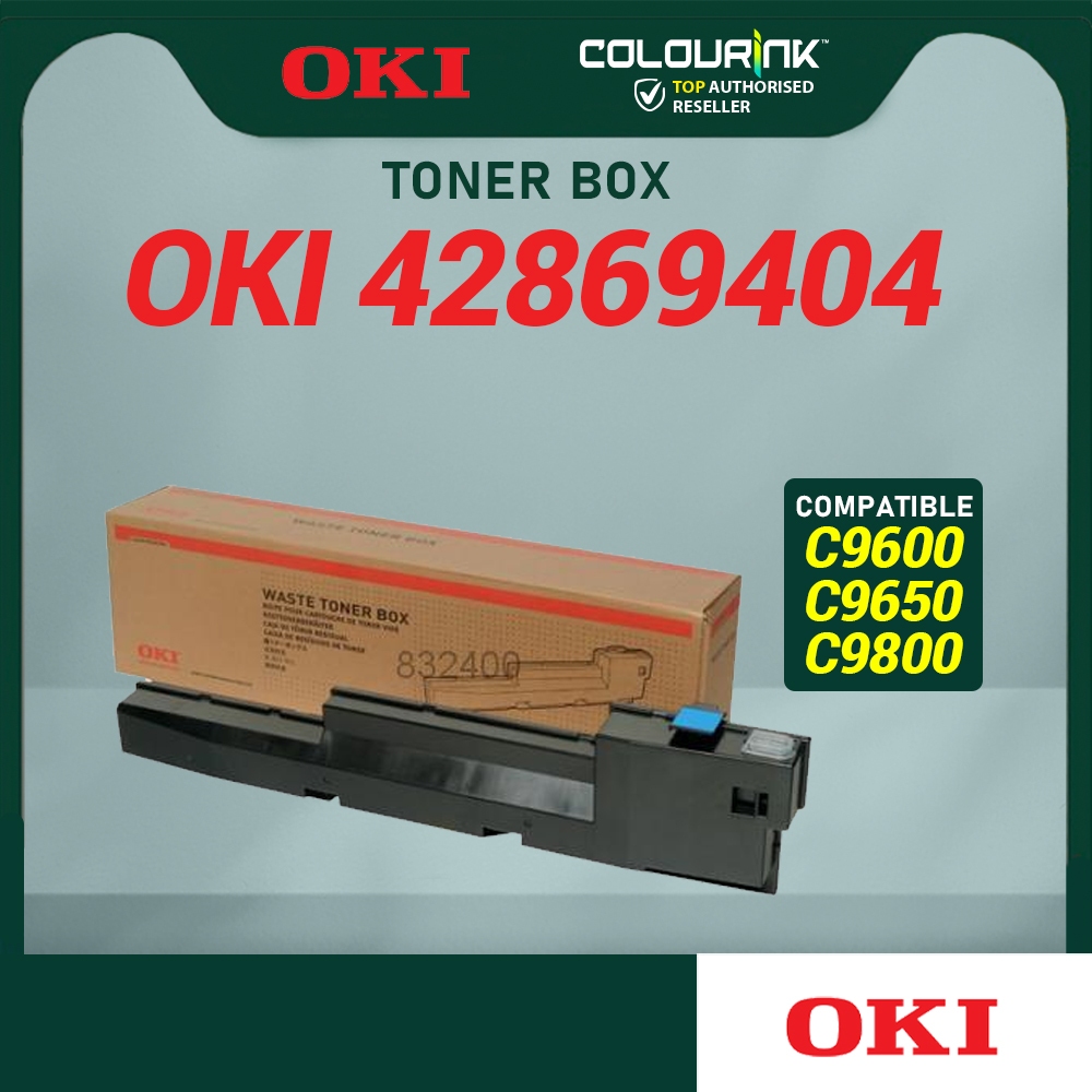 💢CLEAR STOCK 💢 OKI ORIGINAL 42869404 30K CYAN WASTE TONER BOX C9600 / C9800
