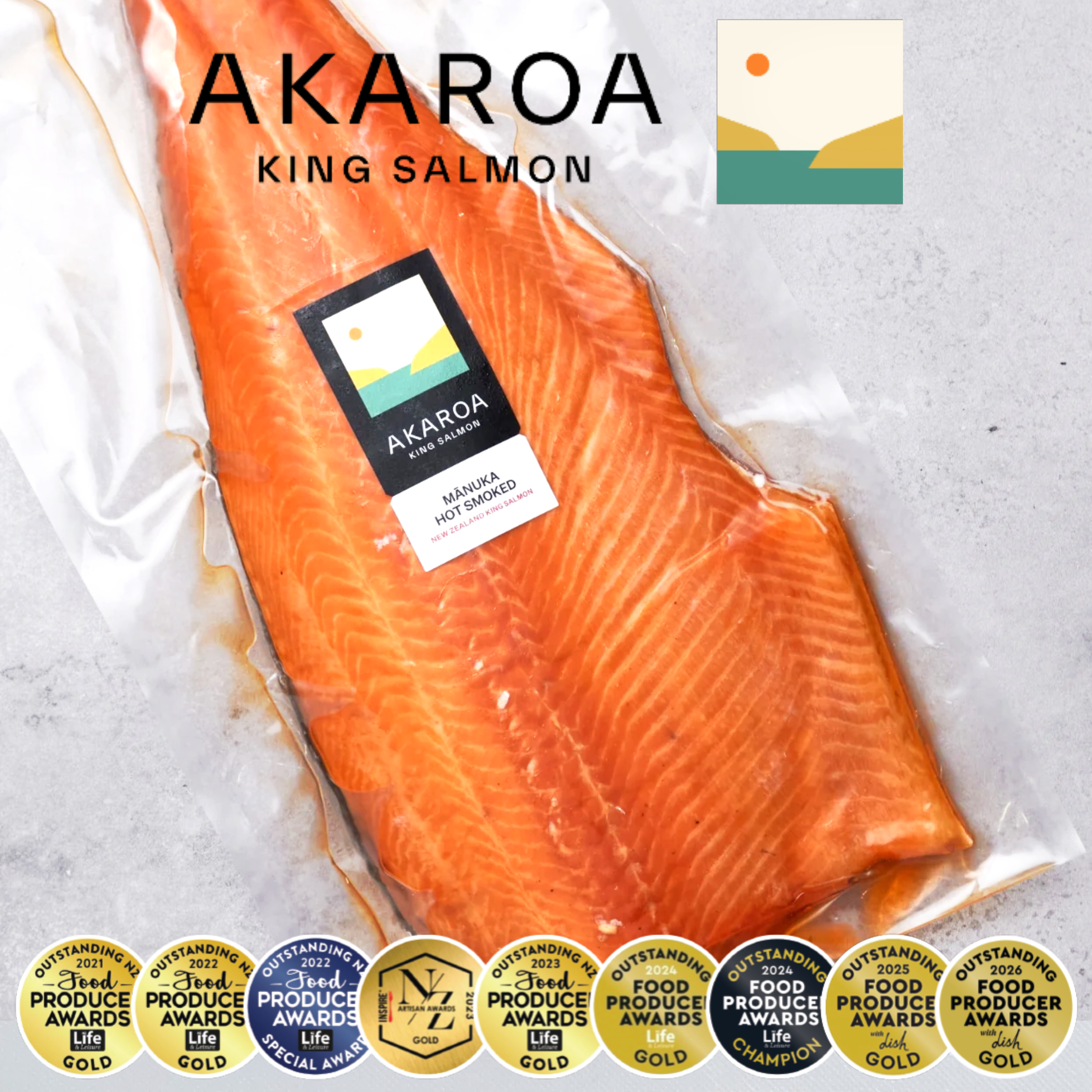 ❄️紐西蘭 海養帝皇三文魚原邊 New Zealand Akaroa King Salmon Whole Fillet 