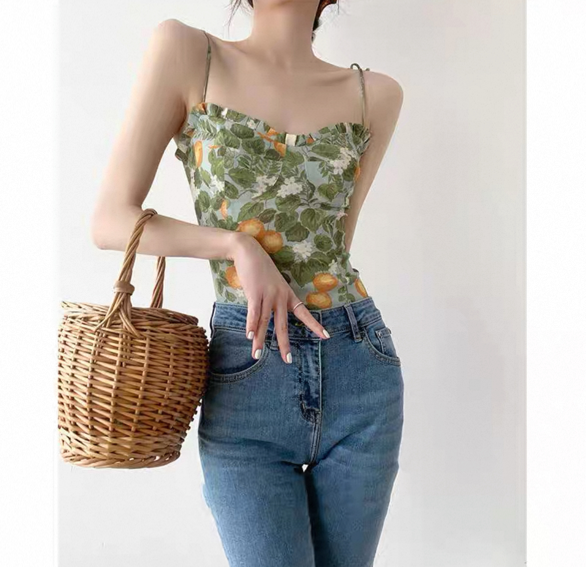 TP263复古碎花上衣