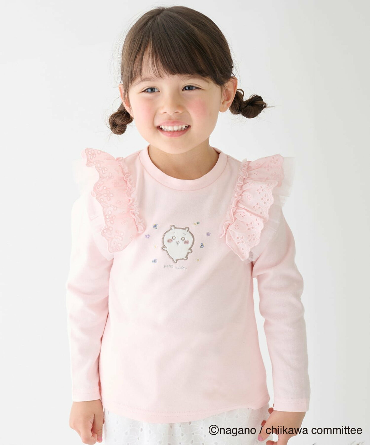 🆕【⭐訂購⭐】 🌀🇯🇵 日本直送🇯🇵 刺繡 #Chiikawa 薄紗荷葉邊肩袖 長袖Tee［3款選］🌀 [ELCA-0111][260329]