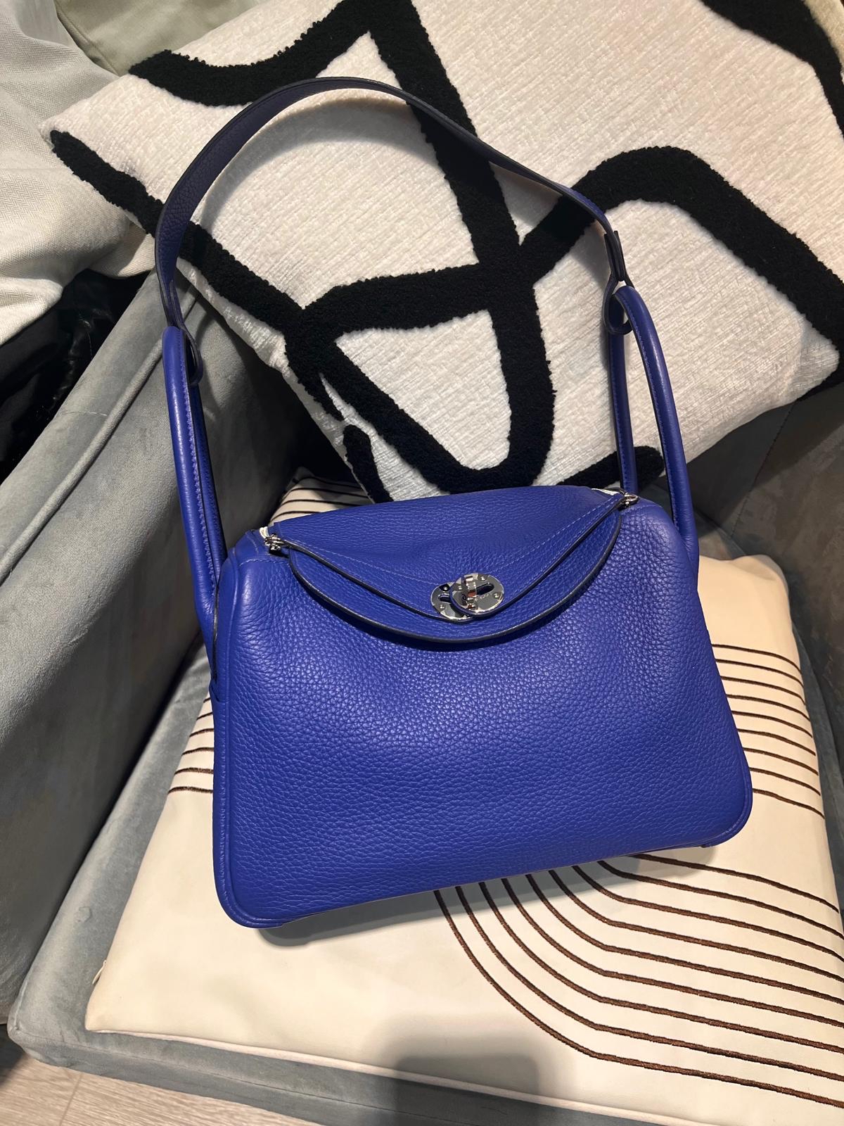 Hermes Lindy 26 Stamp A 電光藍 100%Authentic, 98%New ☑️Dust bag