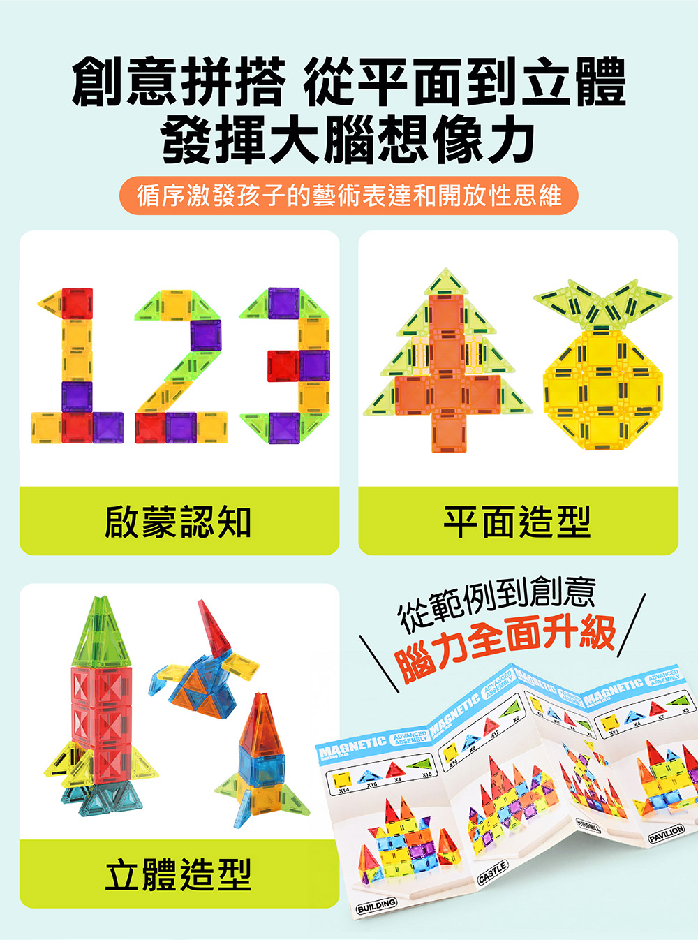 🔸預購貨品🔸FOOD超人鑽石磁力片20pcs-趣味森林