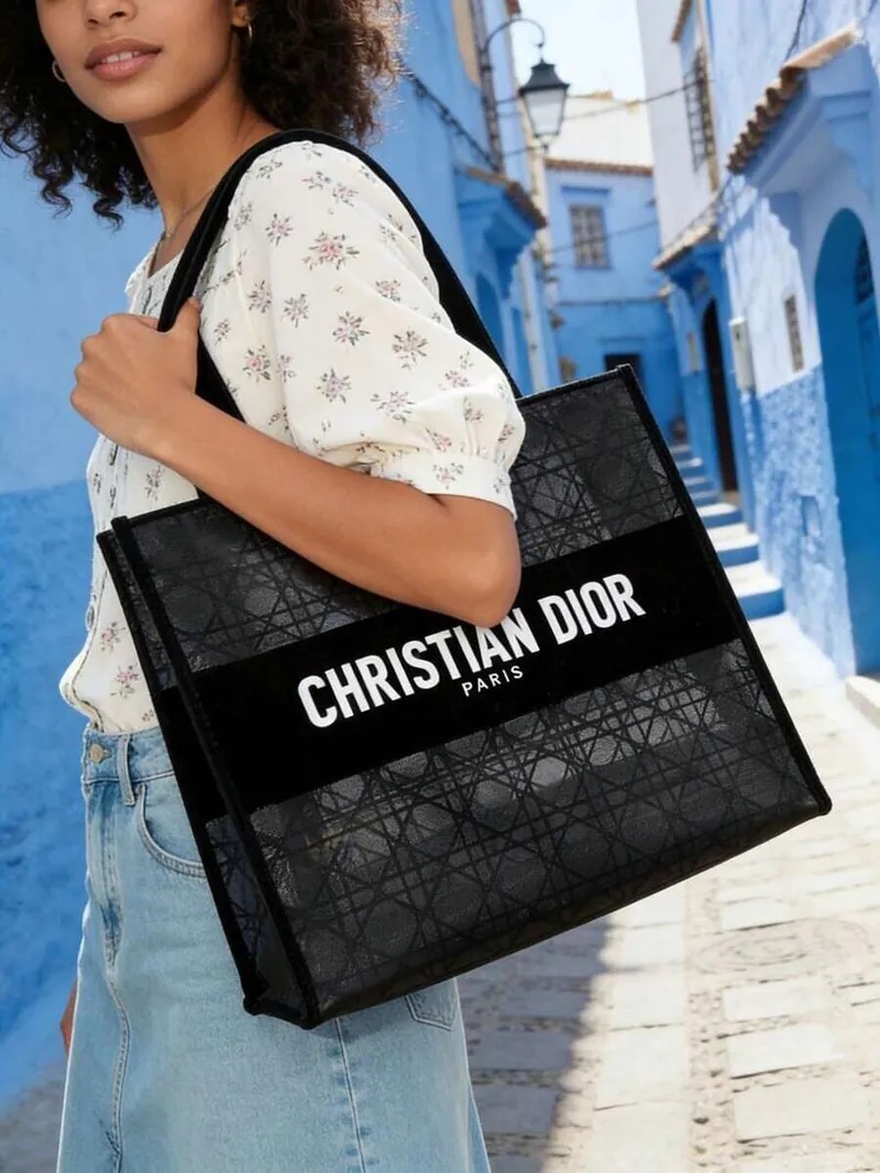Dior Beauty 美妝禮贈黑色蕾絲網紗Tote bag
