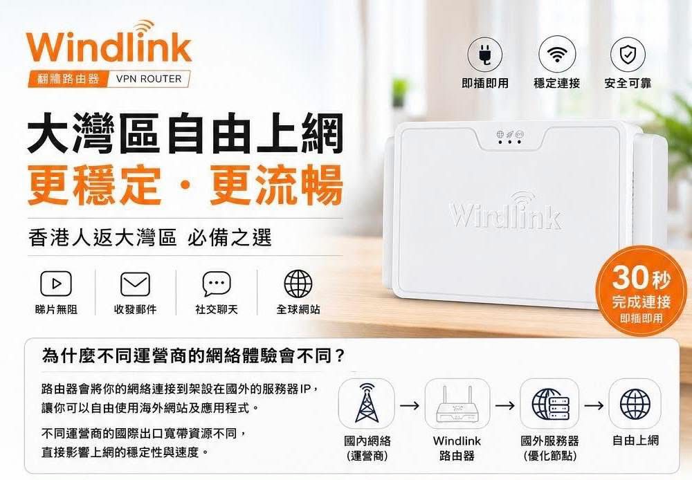 香港行貨 WindLink VPN Router Wi-Fi 6 翻牆路由器 梅花升級版