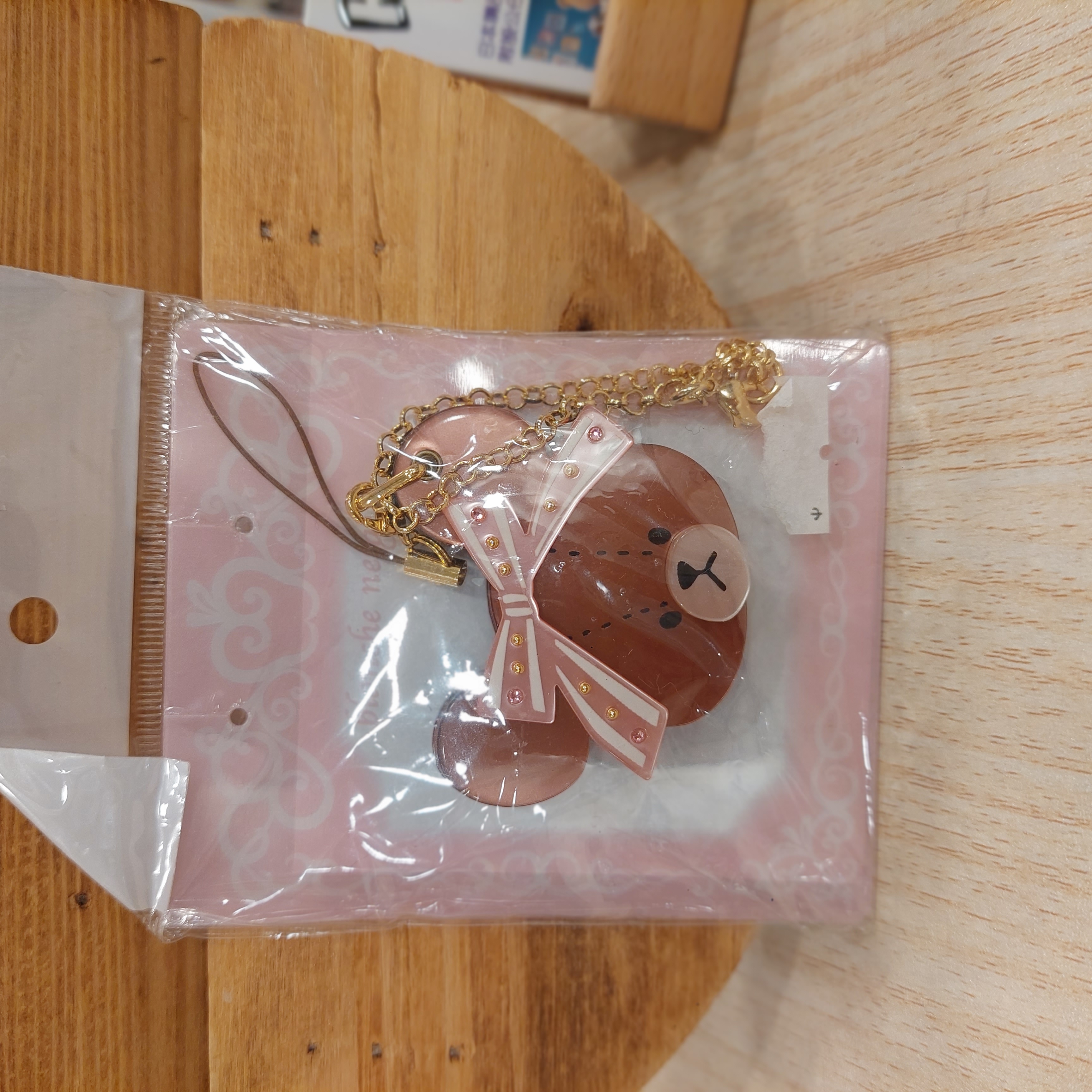 原裝日本 The Bear's School 頭形 小鏡子 掛飾